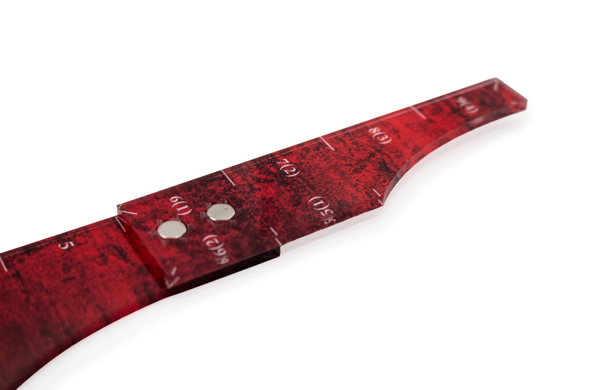 Warhammer 11th Edition - Wargaming Measuring Ruler - Compatible with Warhammer and other Miniature Games - Blood Red