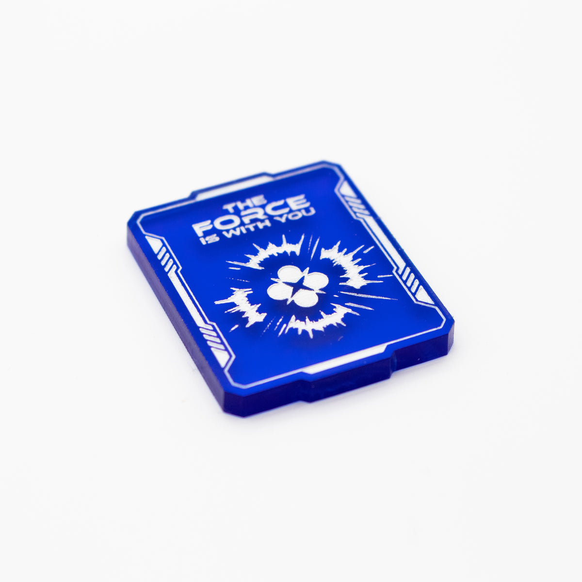 Star Wars Unlimited - 2 Blue Force Transparent Acrylic Tokens – Single-Sided