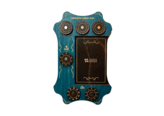 MTG Commander Tray - Blue & Kona Wood
