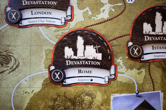 Eldritch Horror - Set of 9 Devastation Markers - Kona Color