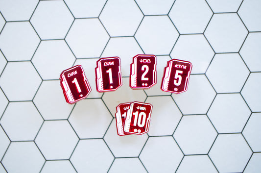 Star Wars Unlimited - Damage Transparent Acrylic Tokens – Single-Sided