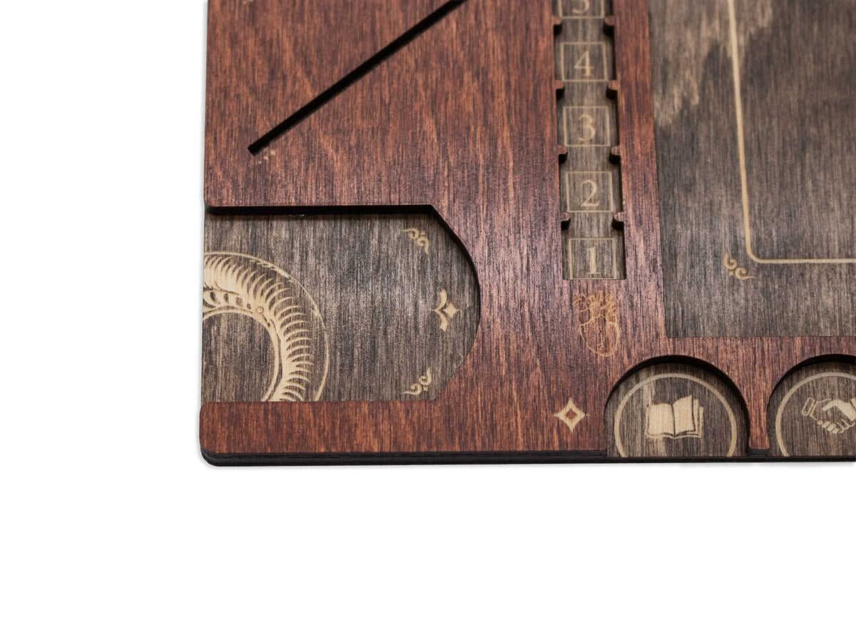 Eldritch Horror Player Board - Cognac & Kona Wood Stain
