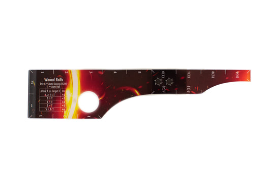 Warhammer 11th Edition - Wargaming Measuring Ruler - Compatible with Warhammer and other Miniature Games - Fire