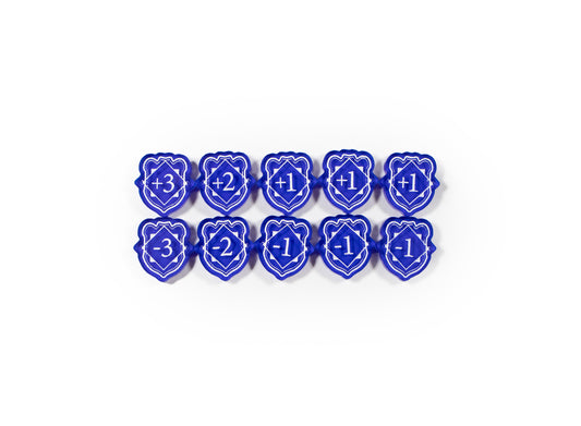 Lorcana - Transparent Acrylic Tokens - Willpower Modification Set – Single-Sided