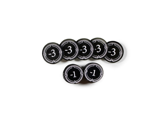 Lorcana - Transparent Acrylic Tokens - Damage Set – Single-Sided