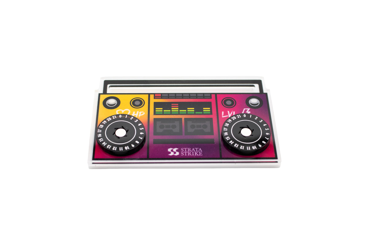 Cataclysm Arcade compatible | Purple Boom Box Health and Level Magnetic Dial Tracker