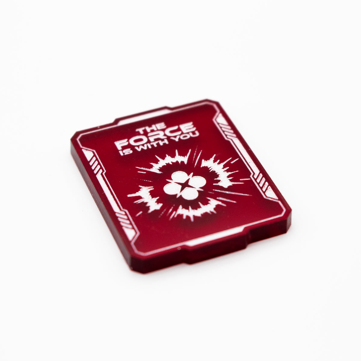 Star Wars Unlimited - 2 Red Force Transparent Acrylic Tokens – Single-Sided