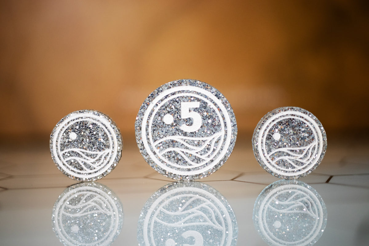 Dune: Imperium/Uprising compatible - Solari Tokens | Glitter Acrylic – Single-Sided