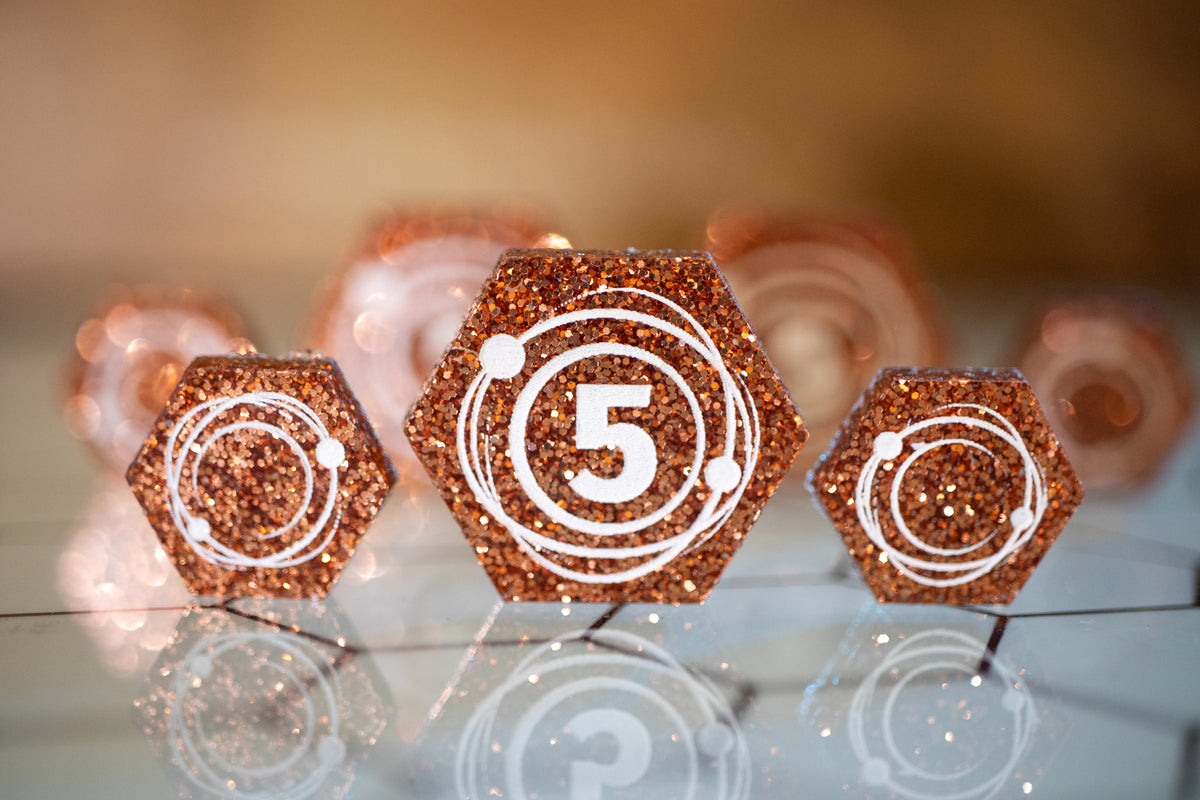 Dune: Imperium/Uprising compatible - Spice, Solari, and Water Tokens | Glitter Acrylic – Single-Sided