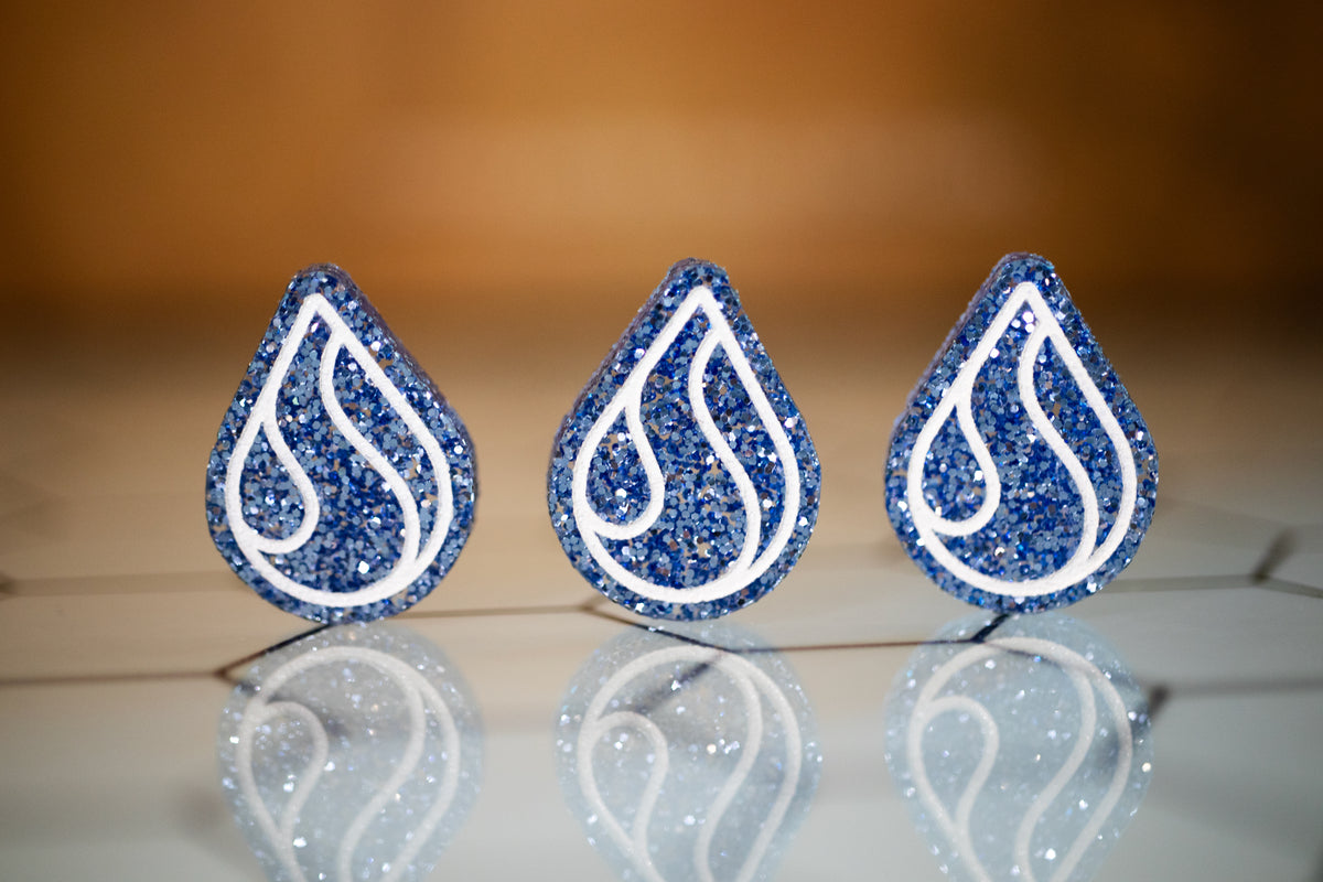 Dune: Imperium/Uprising compatible - Spice, Solari, and Water Tokens | Glitter Acrylic – Single-Sided