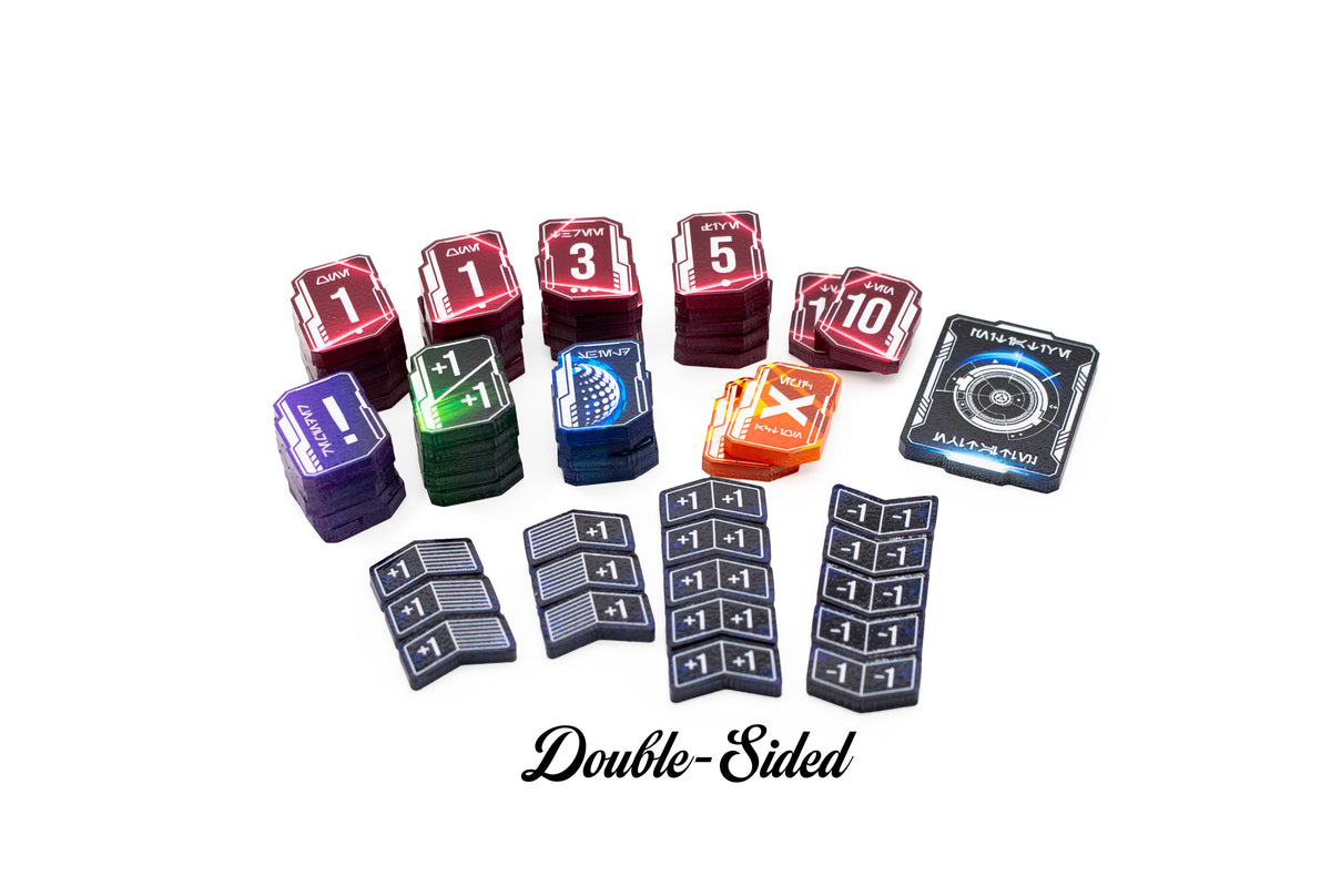 Star Wars Unlimited - 55 Full Color Acrylic Tokens - Bundle Set – Double-Sided