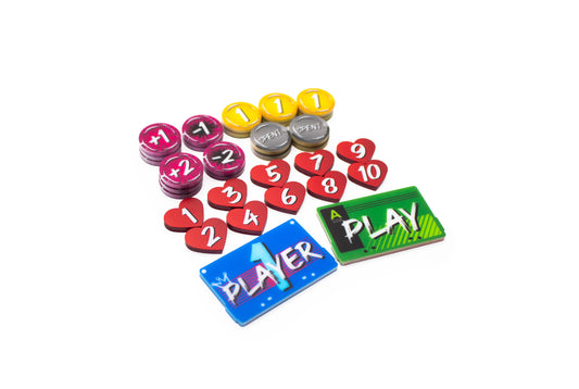 Cataclysm Arcade compatible | 32 Full Color Acrylic Tokens - Bundle Set – Double-Sided