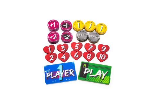 Cataclysm Arcade compatible | 32 Full Color Acrylic Tokens - Bundle Set – Double-Sided