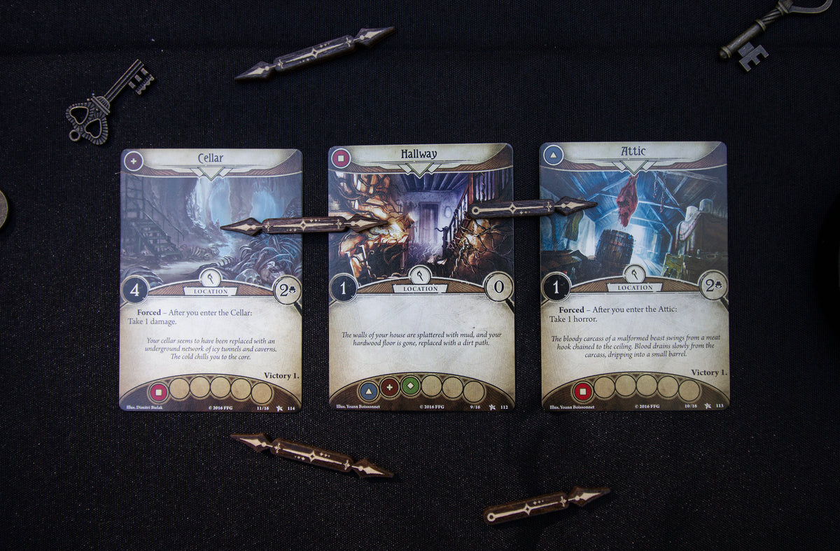 Arkham Horror LCG - Path Markers - Wooden Kona Stained