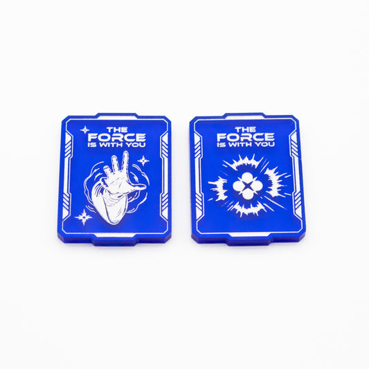 Star Wars Unlimited - 2 Blue Force Transparent Acrylic Tokens – Single-Sided