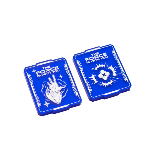 Star Wars Unlimited - 2 Blue Force Transparent Acrylic Tokens – Single-Sided