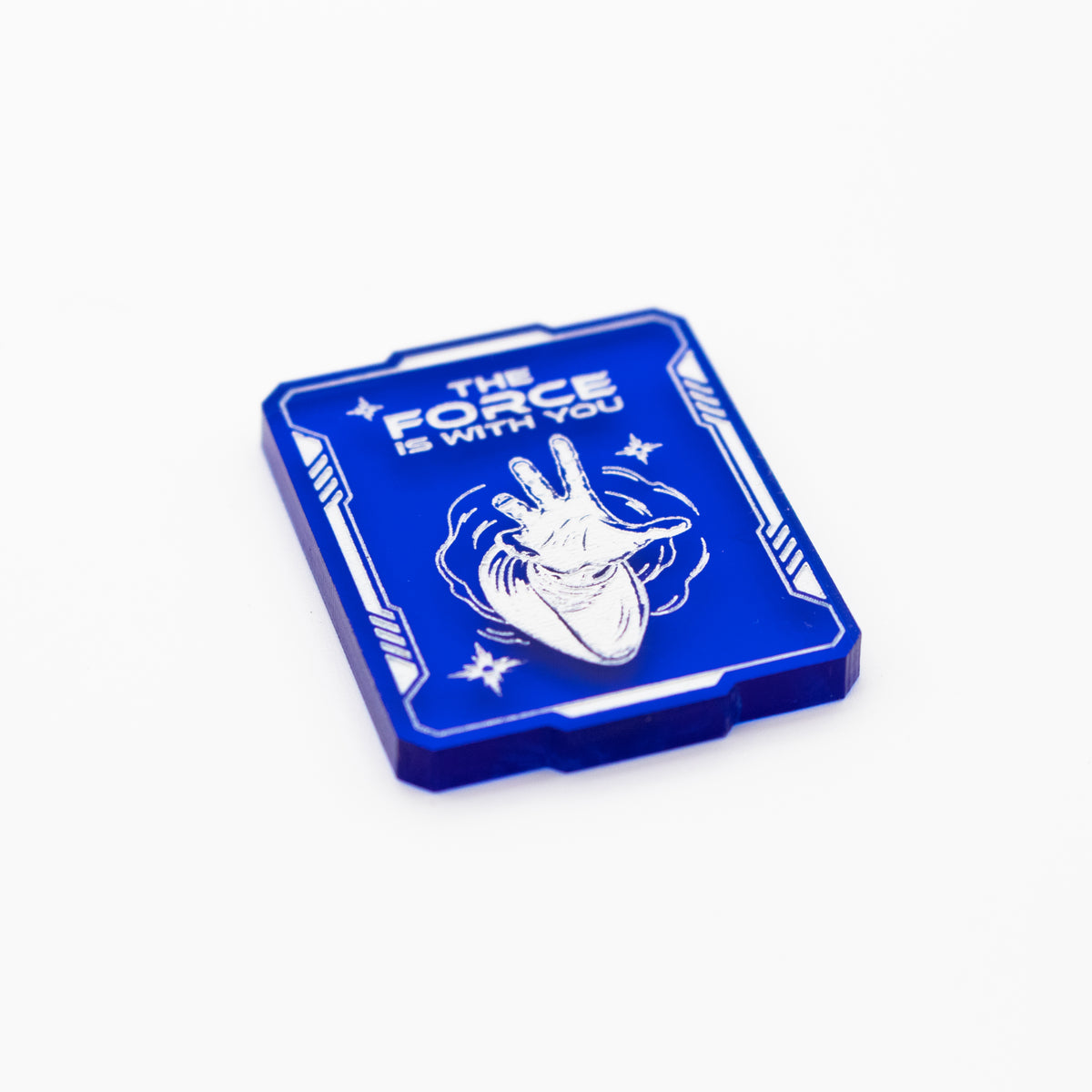 Star Wars Unlimited - 2 Blue Force Transparent Acrylic Tokens – Single-Sided