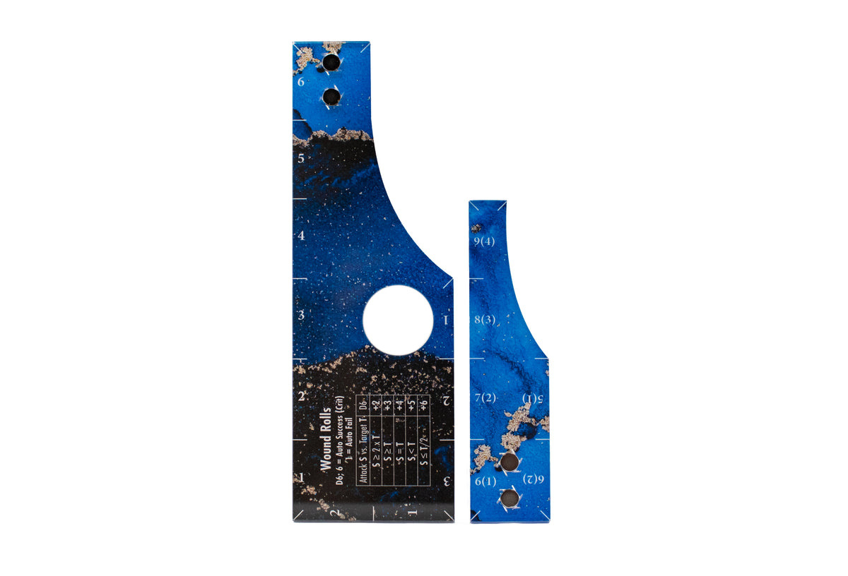 Warhammer 11th Edition - Wargaming Measuring Ruler - Compatible with Warhammer and other Miniature Games - Blue Space