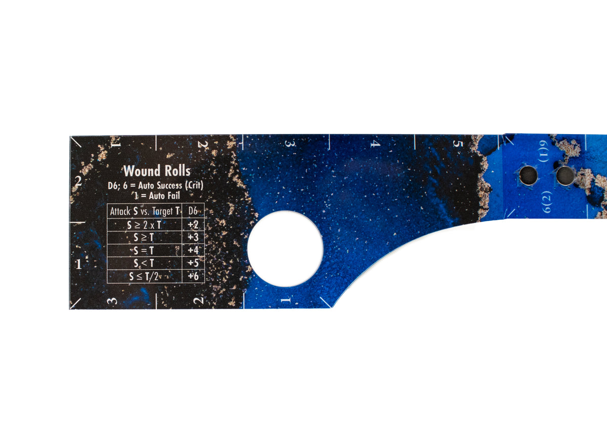 Warhammer 11th Edition - Wargaming Measuring Ruler - Compatible with Warhammer and other Miniature Games - Blue Space