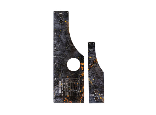 Warhammer 11th Edition - Wargaming Measuring Ruler - Compatible with Warhammer and other Miniature Games - Charcoal