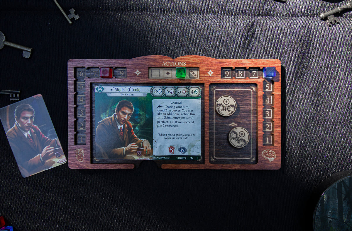 Arkham Horror LCG Player Board - Two-toned Cognac and Kona Colors