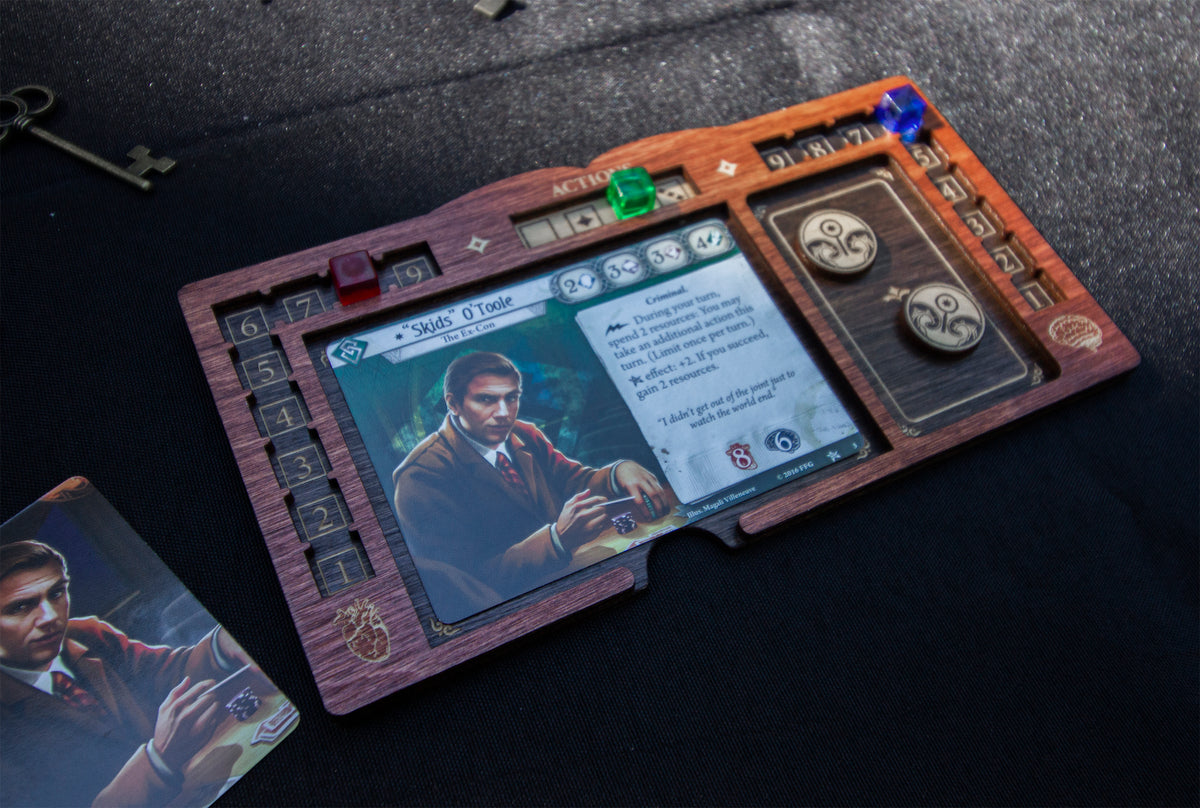 Arkham Horror LCG Player Board - Two-toned Cognac and Kona Colors