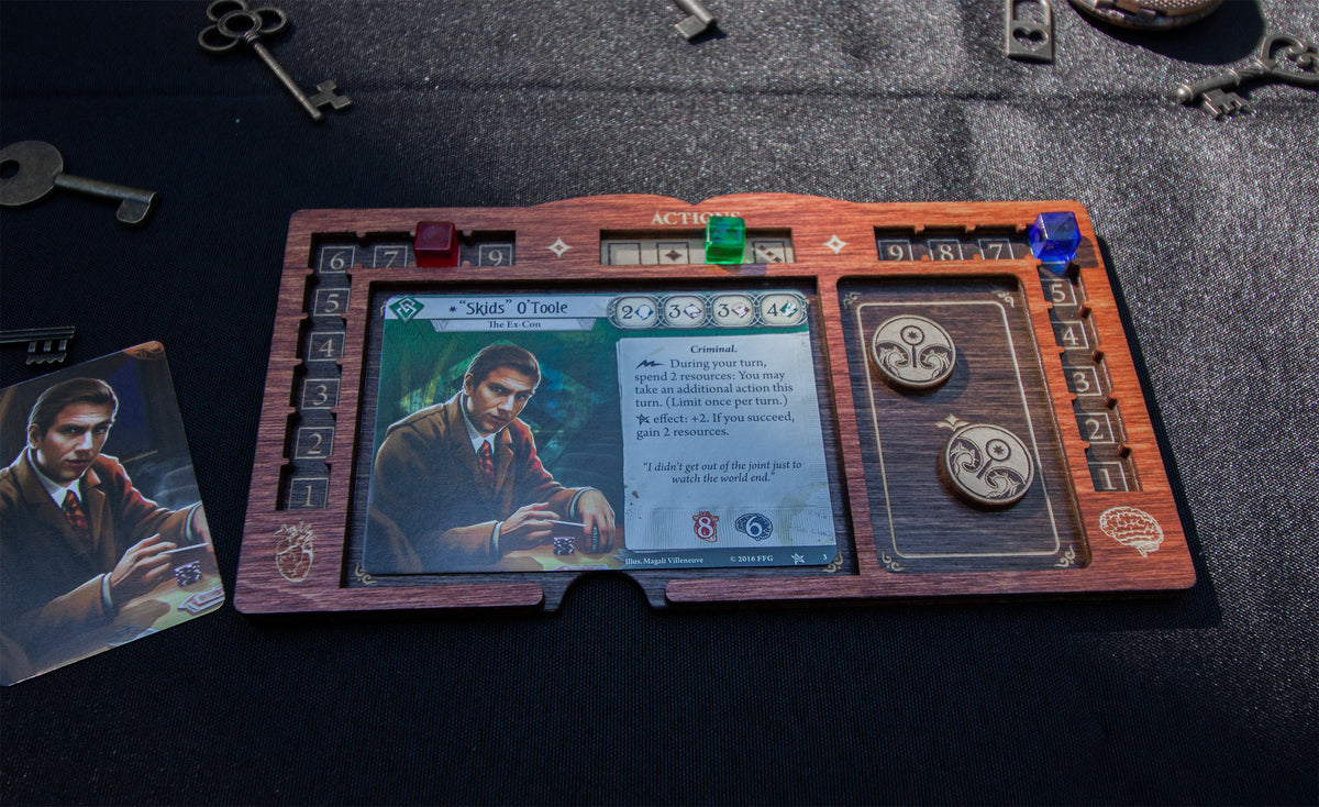 Arkham Horror LCG Player Board - Two-toned Cognac and Kona Colors