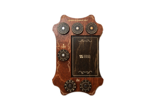 MTG Commander Tray - Cognac & Kona Wood Dials