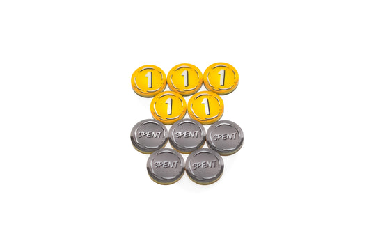 Cataclysm Arcade compatible | 10 Coin Full Color Acrylic Tokens - Bundle Set – Double-Sided