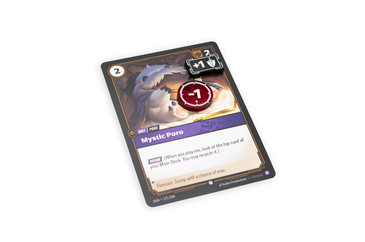 Riftbound - Damage Transparent Acrylic Tokens – 24 Single-Sided Set