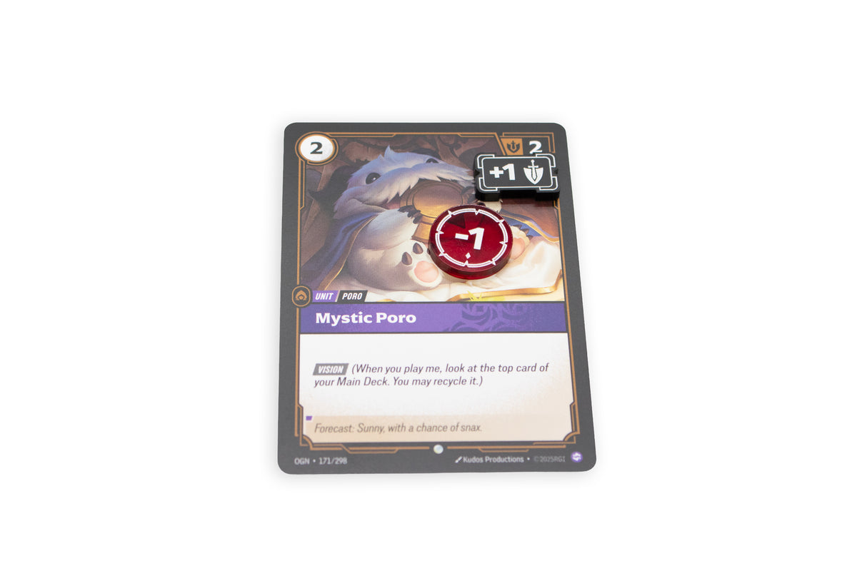Riftbound - Damage Transparent Acrylic Tokens – 24 Single-Sided Set