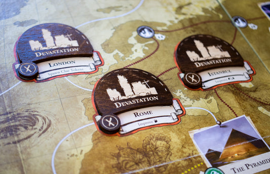 Eldritch Horror - Set of 9 Devastation Markers - Kona Color