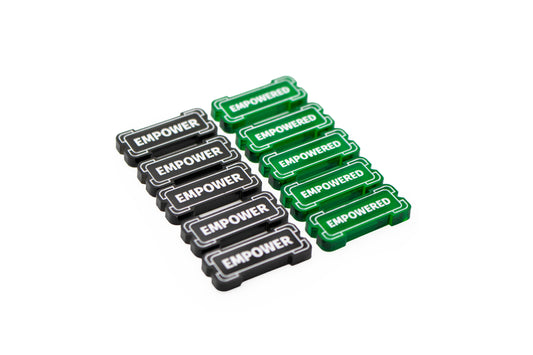 Riftbound - Empower & Empowered Transparent Acrylic Tokens – 10 Single-Sided Set