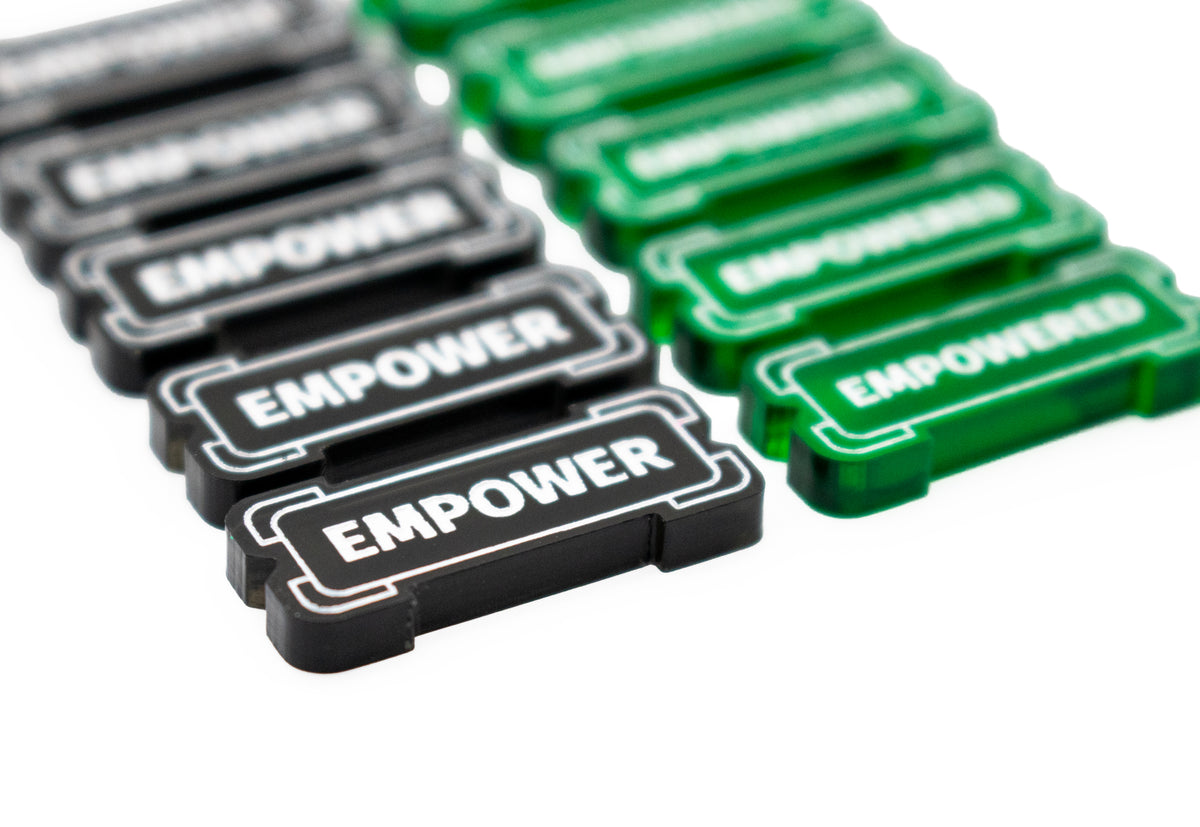 Riftbound - Empower & Empowered Transparent Acrylic Tokens – 10 Single-Sided Set