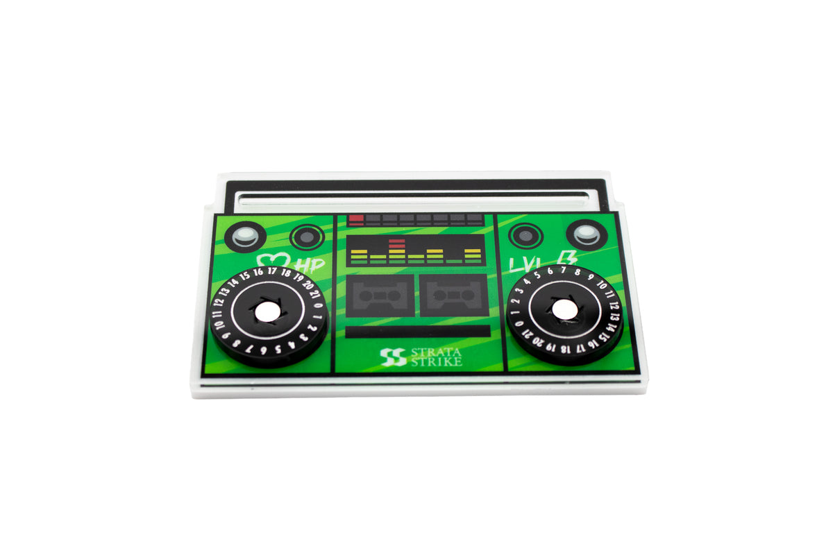 Cataclysm Arcade compatible | Green Boom Box Health and Level Magnetic Dial Tracker