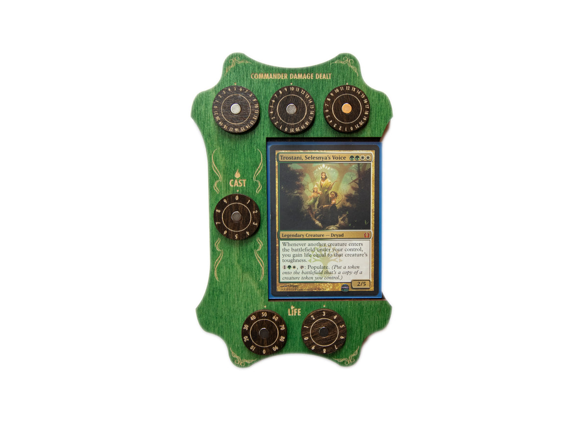 MTG Commander Tray - Green & Kona Wood Dials