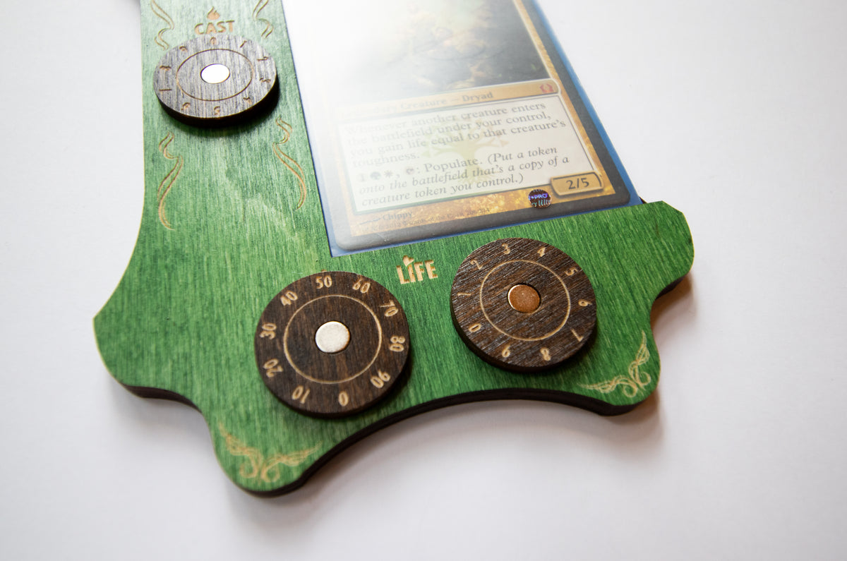 MTG Commander Tray - Green & Kona Wood Dials