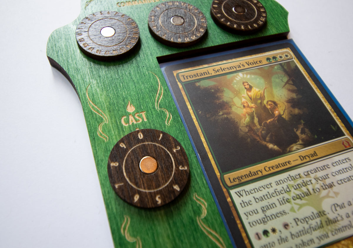 MTG Commander Tray - Green & Kona Wood Dials