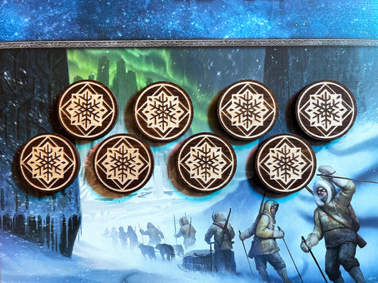 Arkham Horror LCG Frost Chaos Tokens - Edge of the Earth - Set of 8