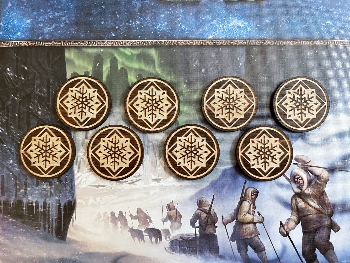 Arkham Horror LCG Frost Chaos Tokens - Edge of the Earth - Set of 8