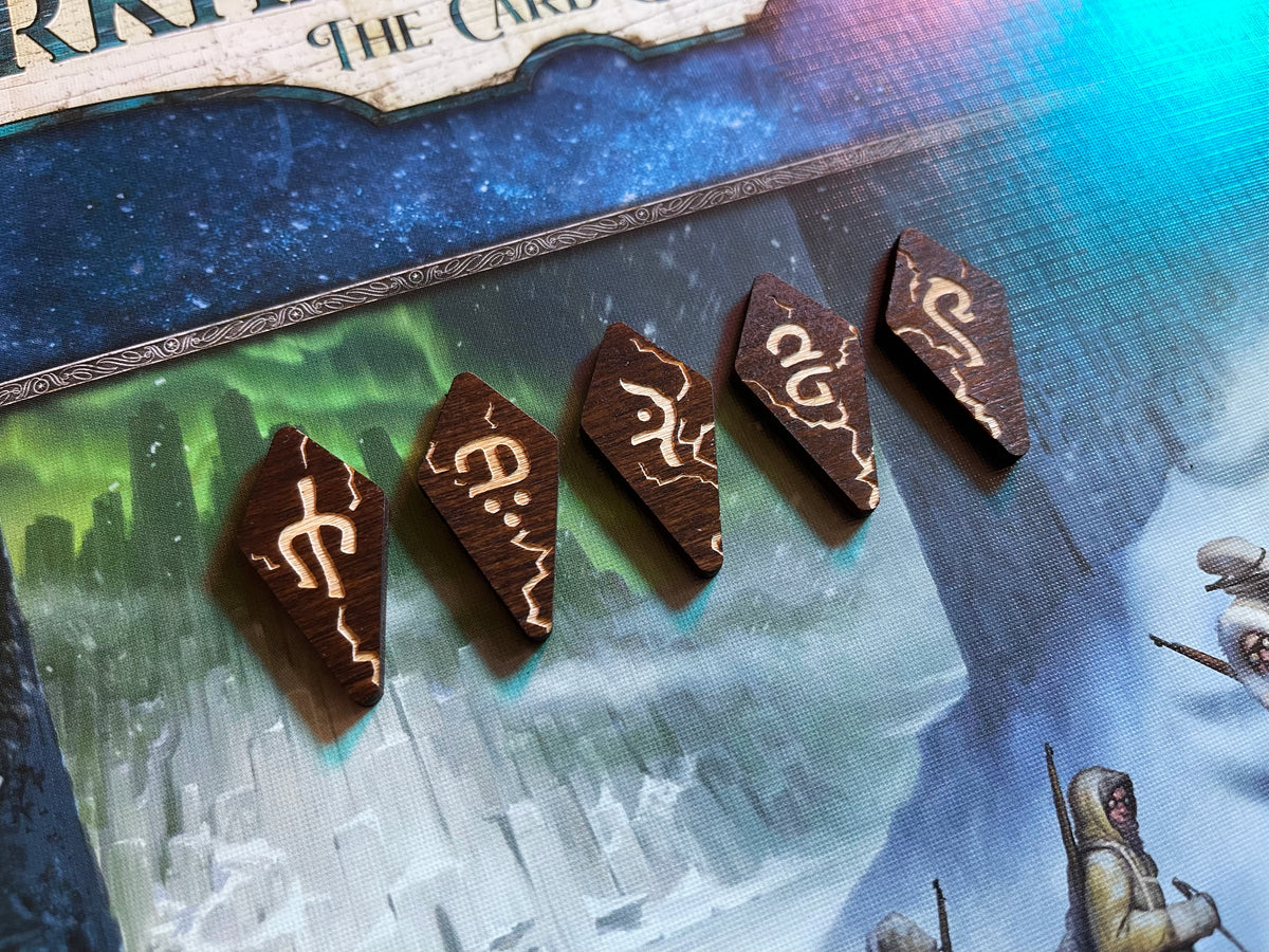 Arkham Horror LCG - Wooden Seal Token Set - Edge of the Earth - Double Sided