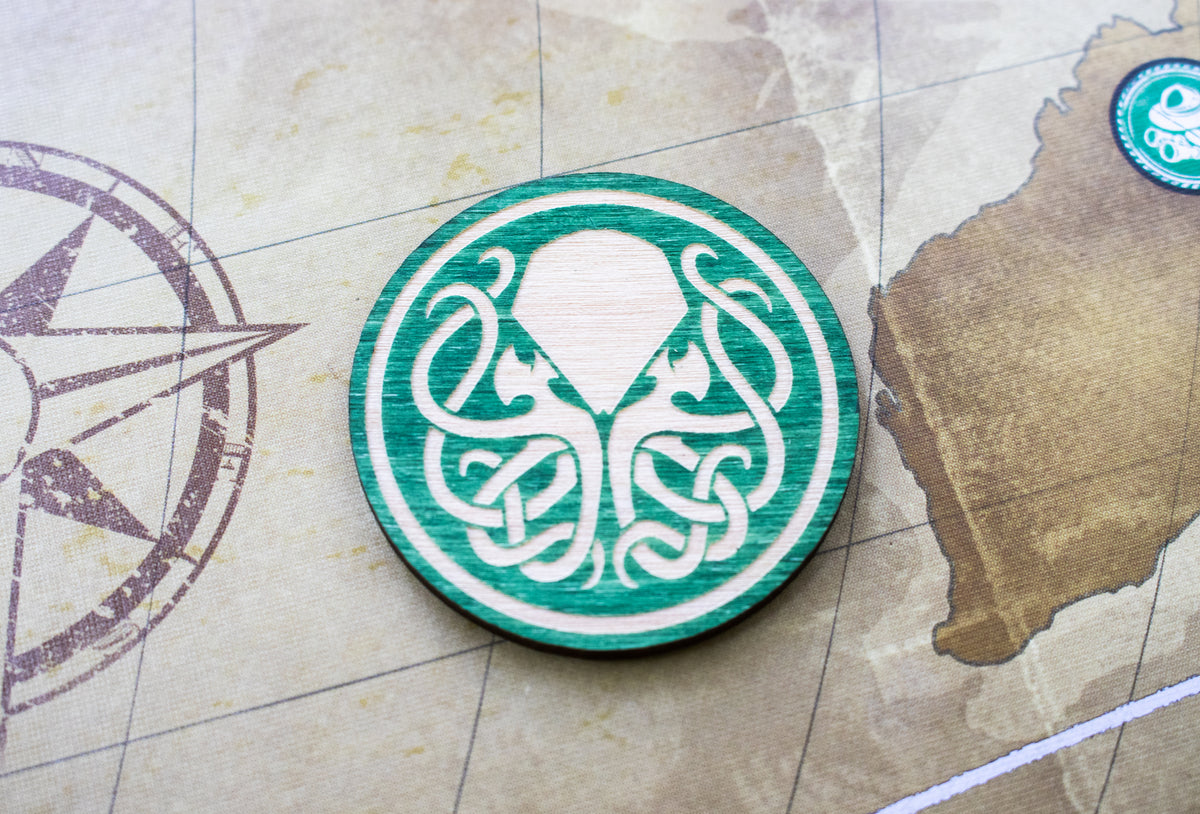 Eldritch Horror - Token Package: Doom, Mystery, Omen, Lead Investigator, 4 Rumor Tokens