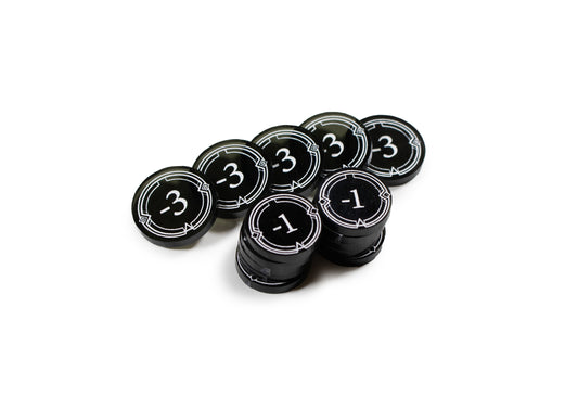 Lorcana - Transparent Acrylic Tokens - Damage Set – Single-Sided