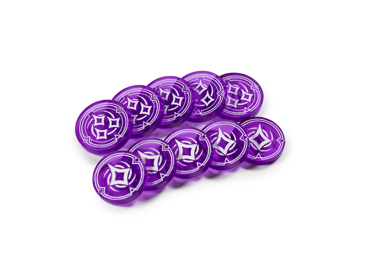 Lorcana - Transparent Acrylic Tokens - Bundle Set – Single-Sided