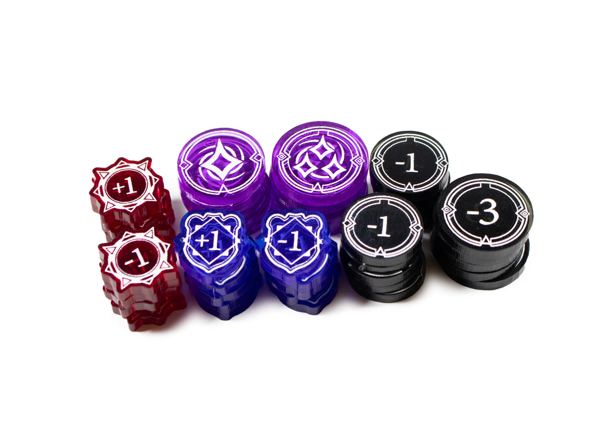 Lorcana - Transparent Acrylic Tokens - Bundle Set – Single-Sided