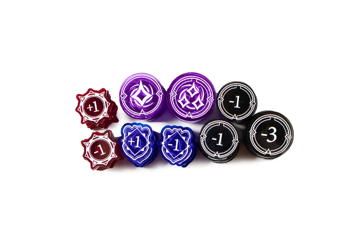 Lorcana - Transparent Acrylic Tokens - Bundle Set – Single-Sided