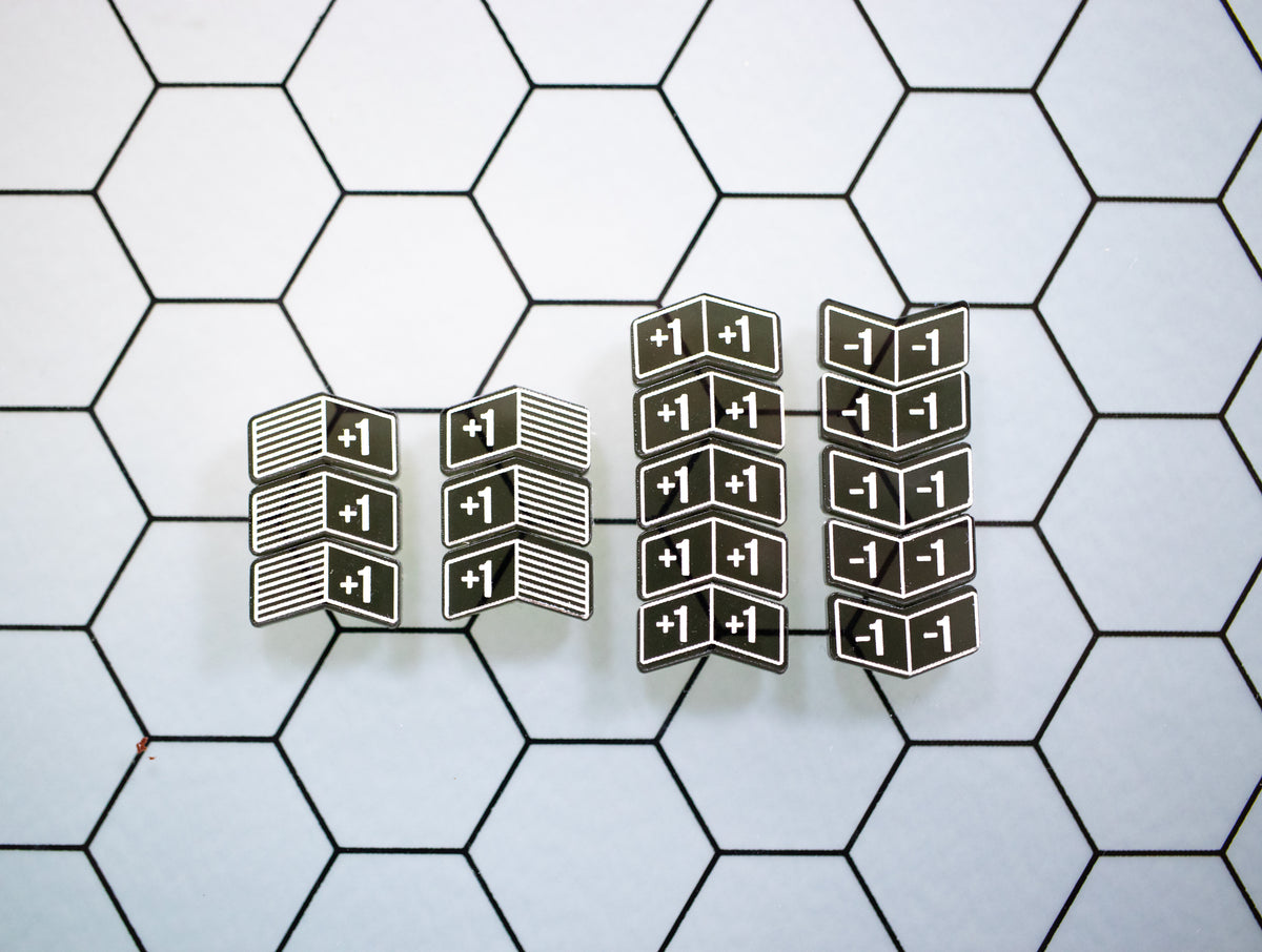 Star Wars Unlimited - 16 Modifier Transparent Acrylic Tokens – Single-Sided