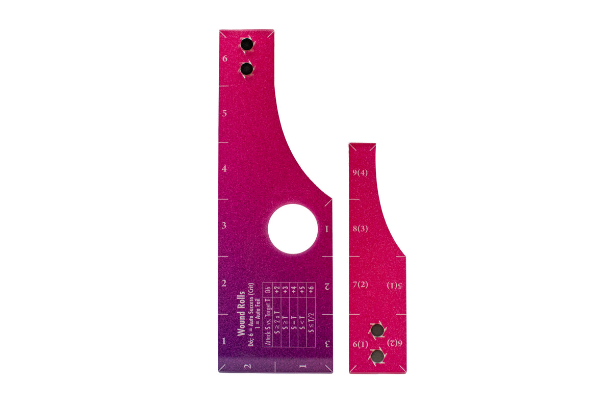 Warhammer 11th Edition - Wargaming Measuring Ruler - Compatible with Warhammer and other Miniature Games - Pink