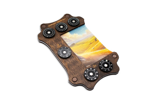 MTG Commander Tray - Kona Wood & Acrylic Dials - Celestial Spire