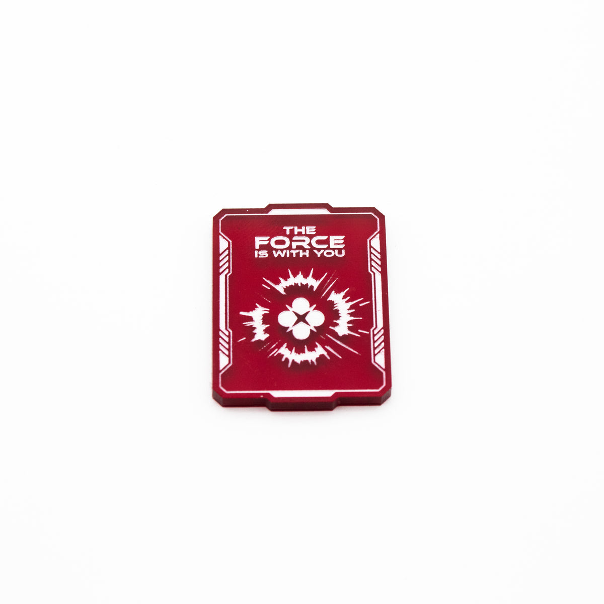 Star Wars Unlimited - 2 Red Force Transparent Acrylic Tokens – Single-Sided
